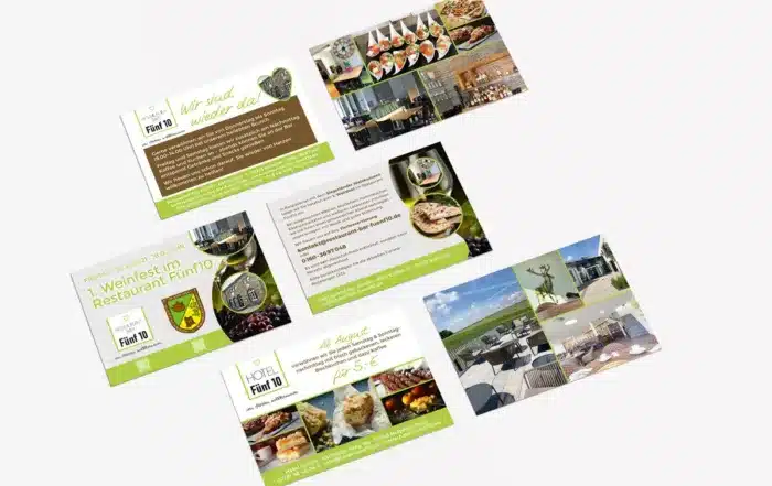 Postkartenlayout für Hotel Restaurant in der Eifel