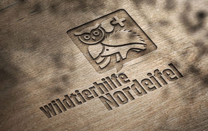 Logo für die Wildtierhilfe Nordeifel im Woodcut-Stil